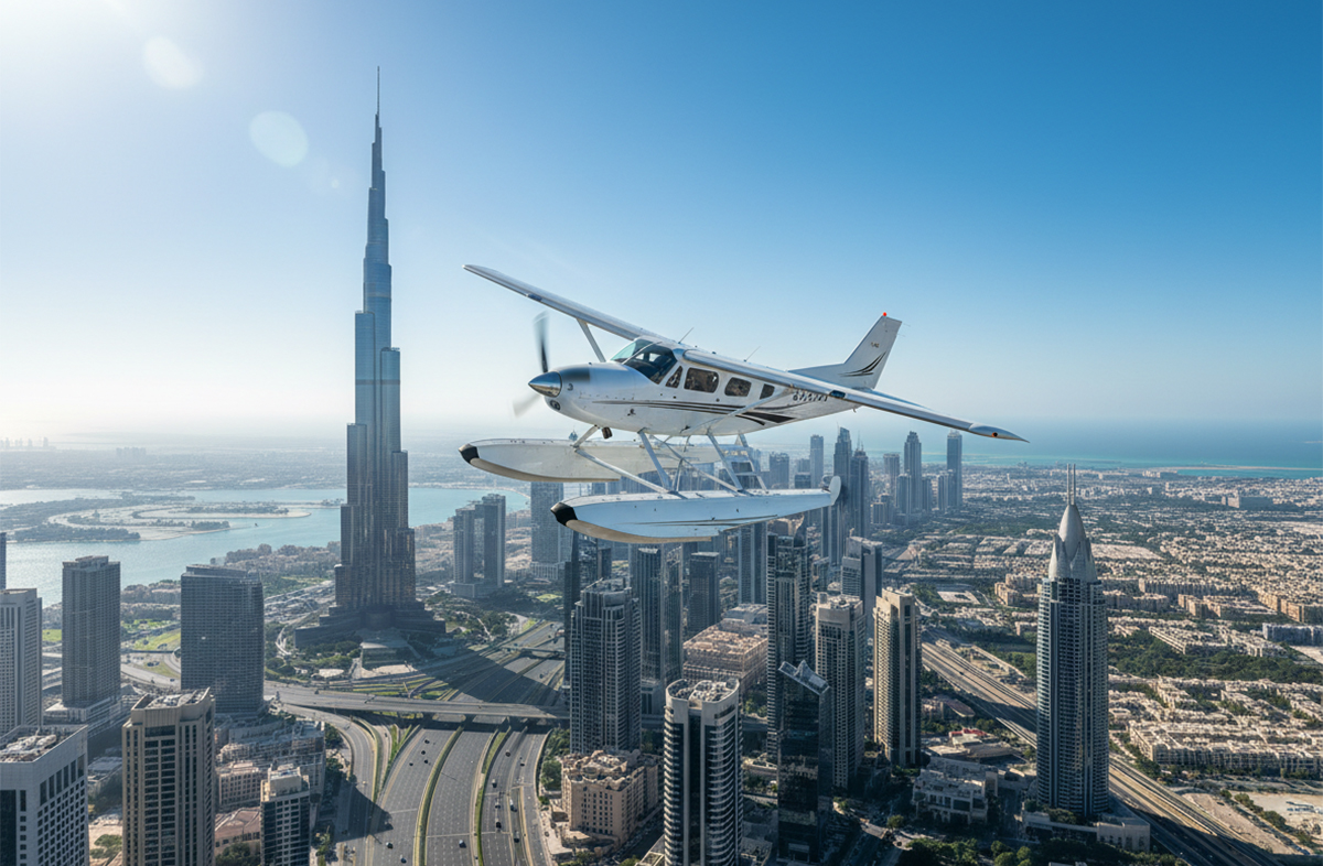 Dubai skyline view from seaplane.jpg