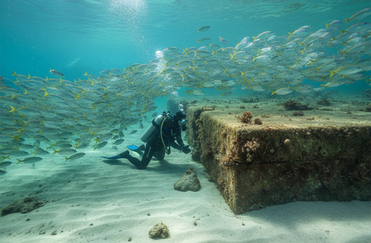 Observing marine life while scuba diving in Dubai.jpg