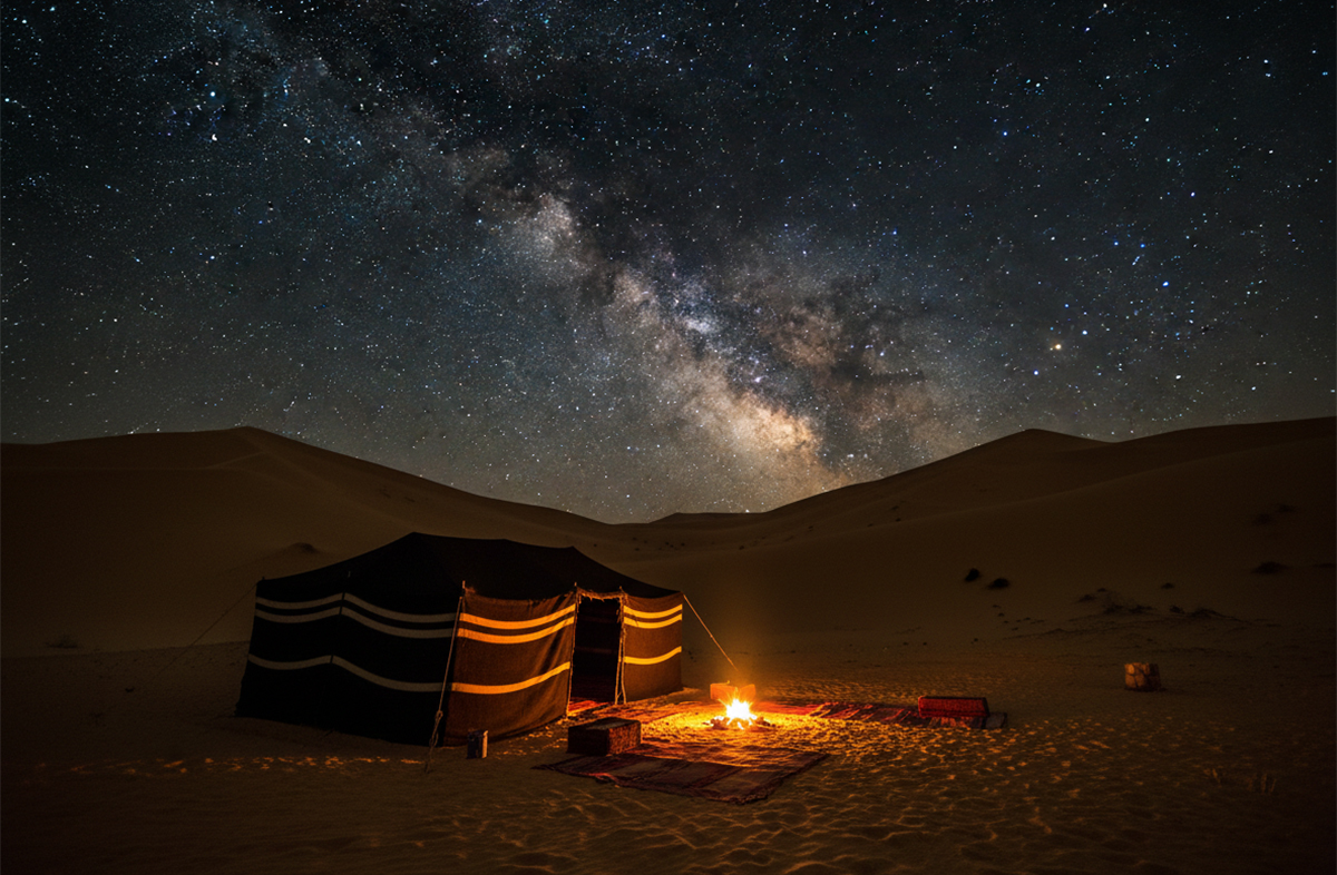 Overnight camping Liwa Oasis