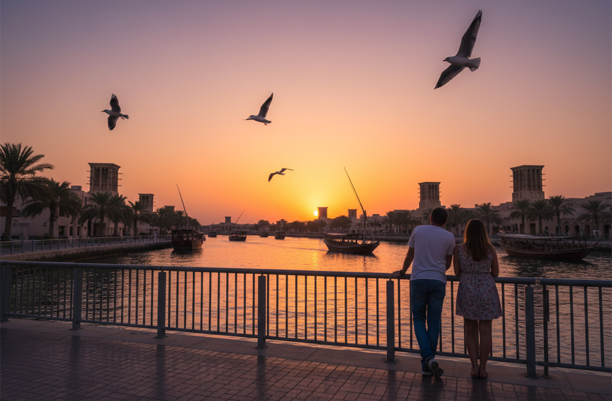 Dubai Creek Sunset View