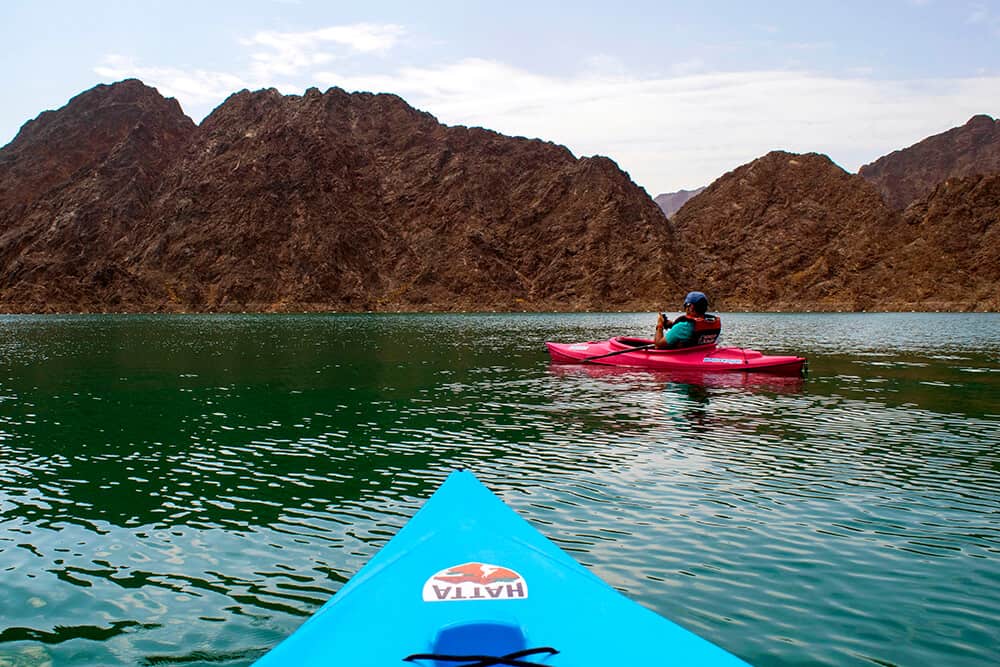 Hatta Mountains Full Day Sightseeing Tour with Lunch + Red Dunes Desert Safari with BBQ Dinner