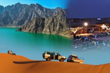 Hatta Mountains Full Day Sightseeing Tour with Lunch + Red Dunes Desert Safari with BBQ Dinner