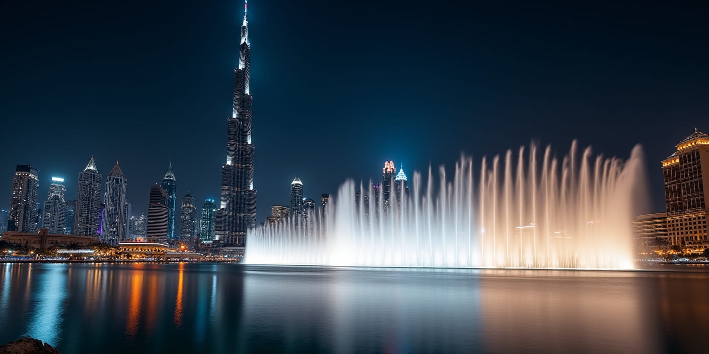 Burj Khalifa And Dubai Fountain Show