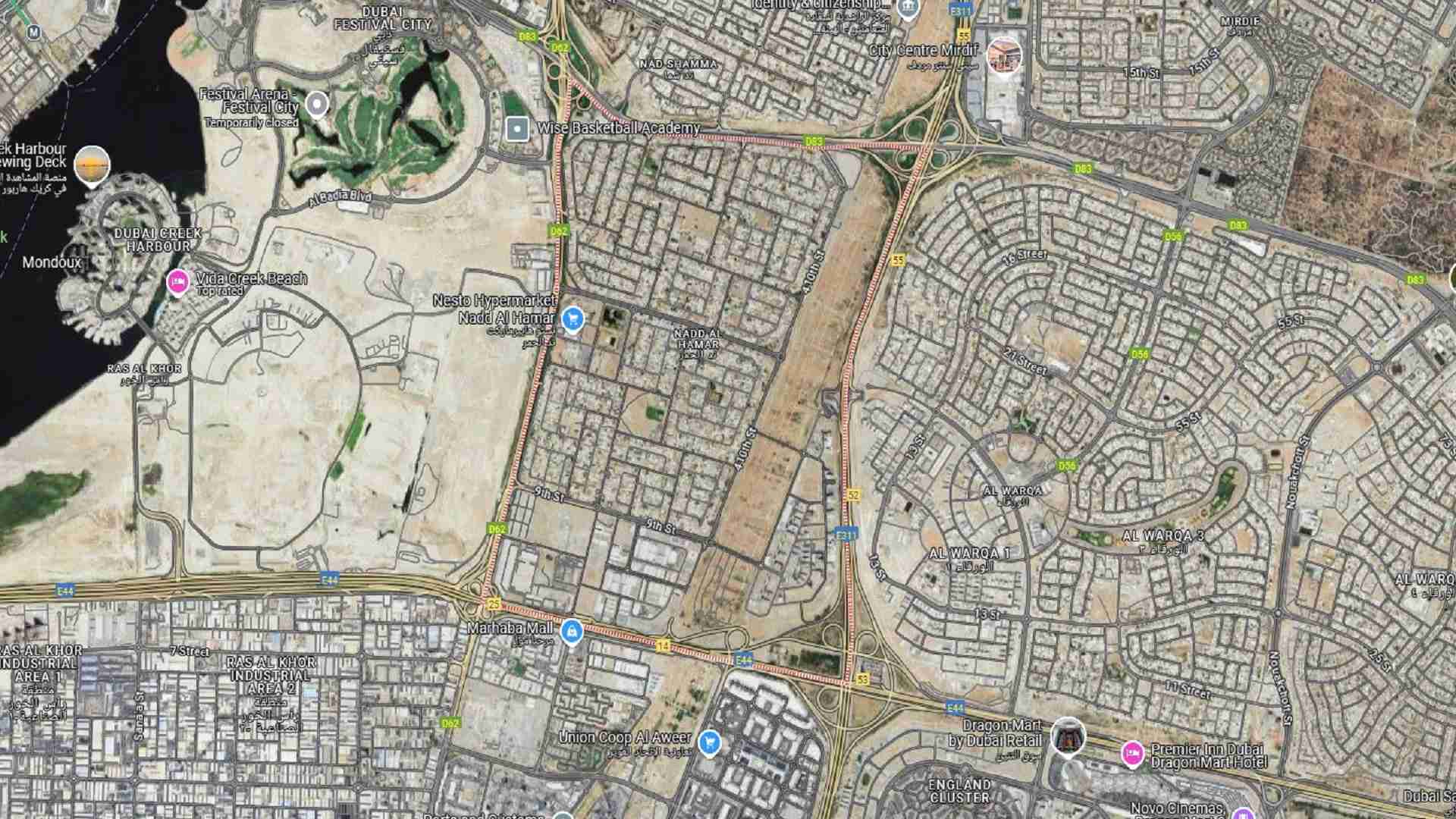 Nadd Al Hamar Location Map